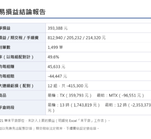 期貨、選擇權交易明細 PDF 轉 Excel 損益表｜先進先出配對、稅費計算、結論報告
